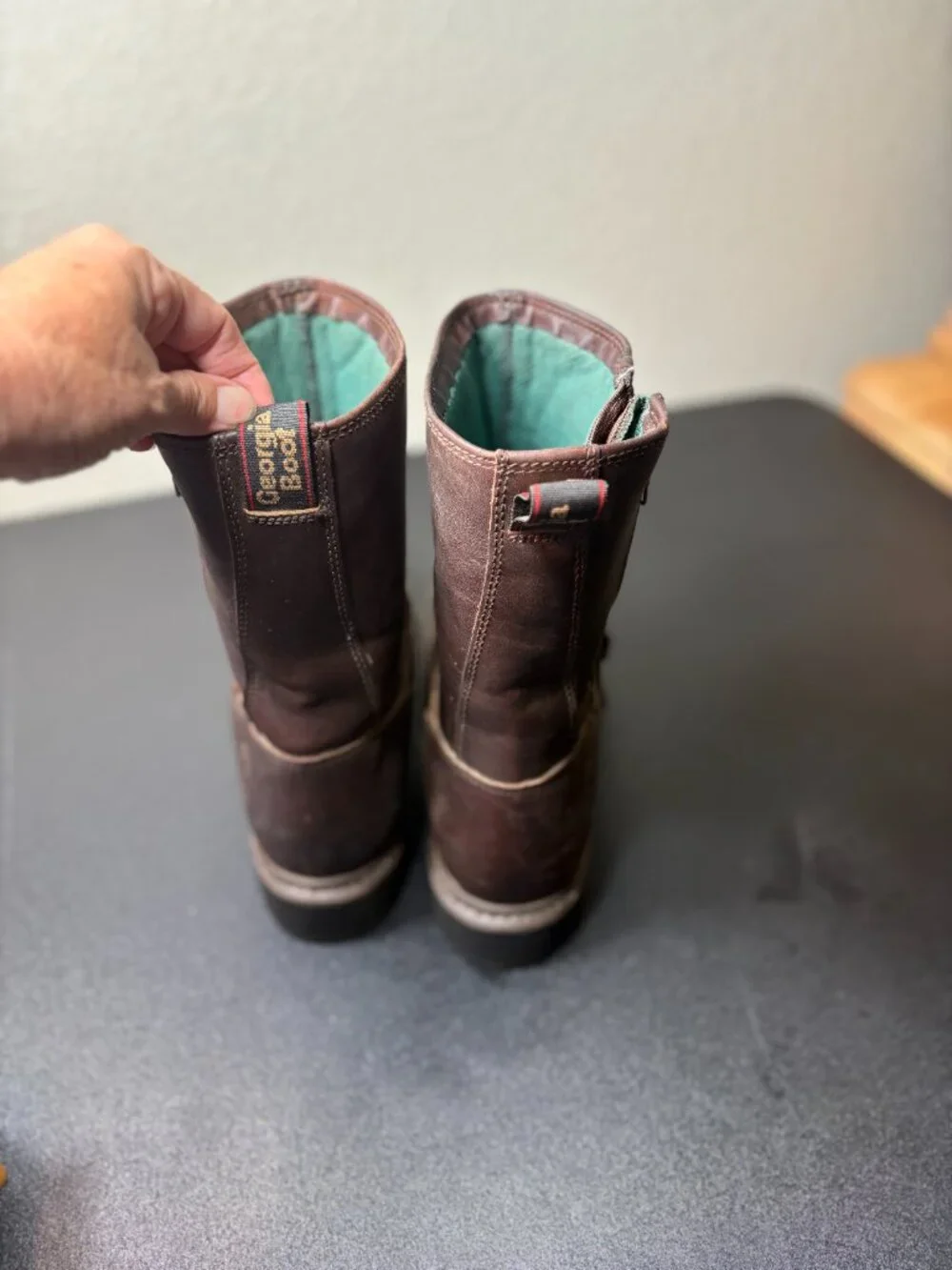Men's Georgia Boot Leather Waterproof Work Boot size 12M